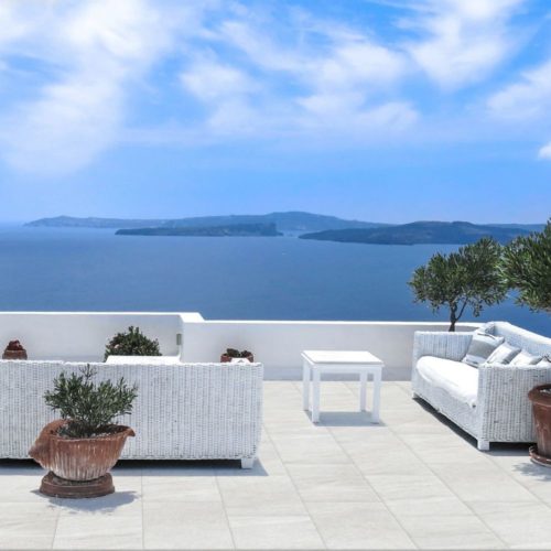 Azulejo blanco efecto piedra para terrazas Tracia White 44×66 Antideslizante