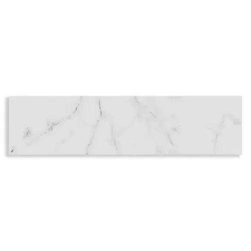 Azulejo marmoleado Carrara Blanco 7.5x30 Brillo para interior