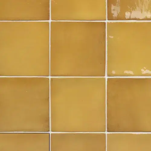 Azulejos dorado Seville Honey 10x10 Brillo para interior