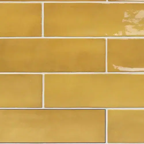 Azulejos dorado Seville Honey 6.5x20 Brillo para interior