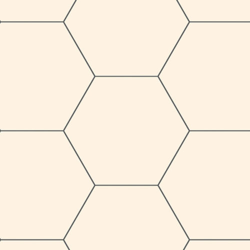 azulejo marfil en formato hexagonal