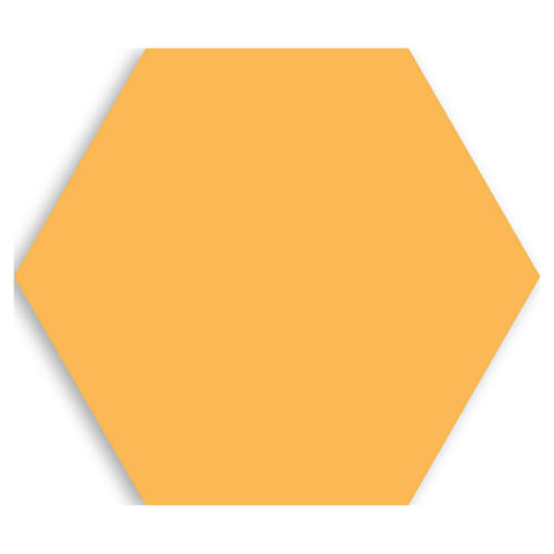 azulejo color mostaza en formato hexagonal