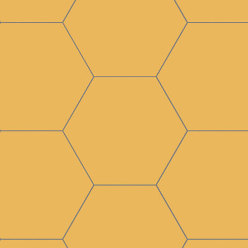 azulejo hexagonal en color mostaza