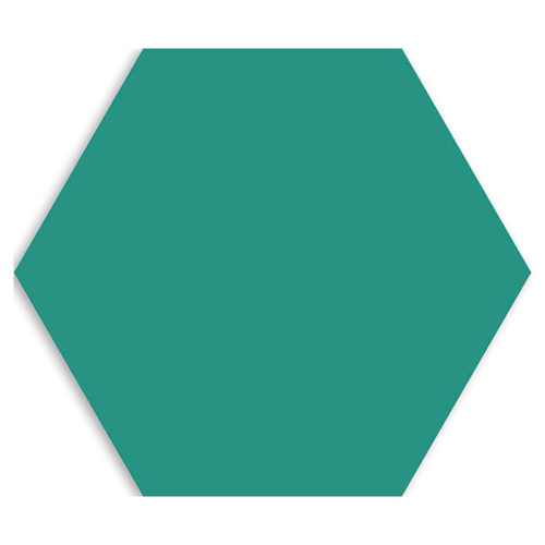 baldosa verde en formato hexagonal Basic Hex Kale