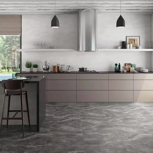 azulejo gris para suelos de cocinas Erebor Antracita