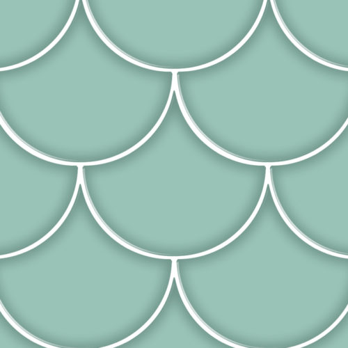 azulejos escamas de pez Escama Aqua 15.5x17 Brillo
