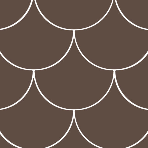 azulejos escamas de pez Escama Chocolate 15.5x17 Mate