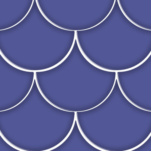 azulejos escamas de pez Escama Dark Blue 15.5x17 Brillo