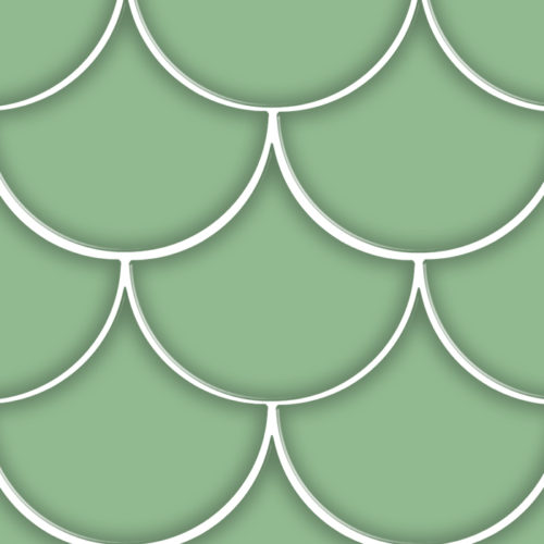 azulejos escamas de pez Escama Light Green 15.5x17 Brillo