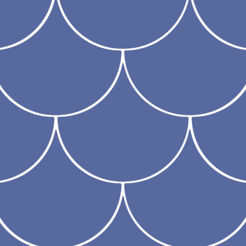 azulejos escamas de pez Escama Marine Blue 15.5x17 Mate