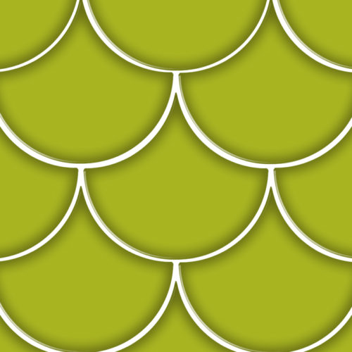azulejos escamas de pez Escama Moss Green 15.5x17 Brillo