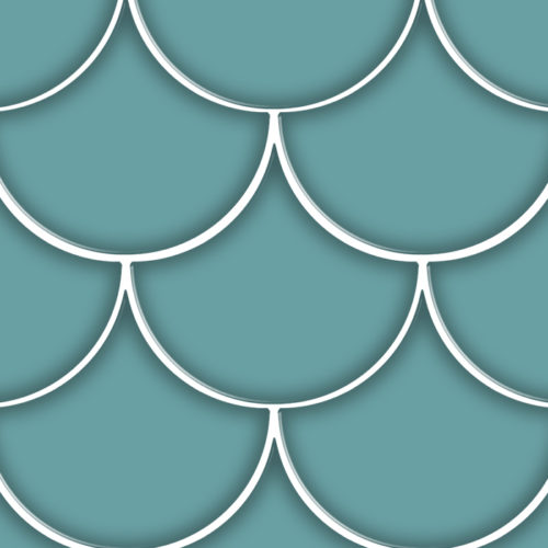 azulejos escamas de pez Escama Ocean Blue 15.5x17 Brillo