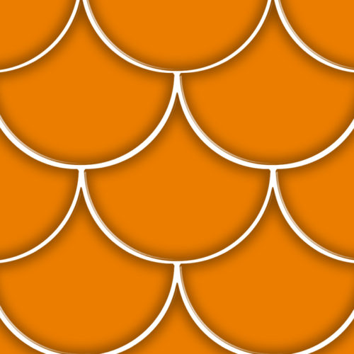 azulejos escamas de pez Escama Orange 15.5x17 Brillo