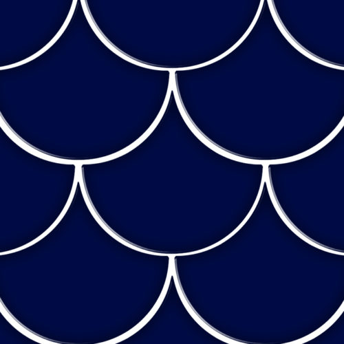 azulejos escamas de pez Escama Victorian Blue 15.5x17 Brillo