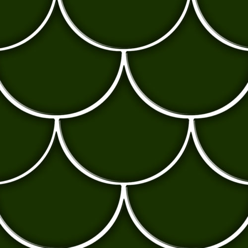 azulejos escamas de pez Escama Victorian Green 15.5x17 Brillo