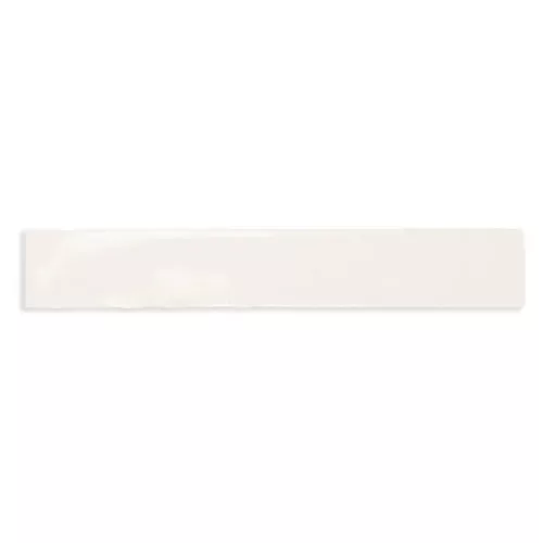 Baldosa color blanco Fado White 6.5x39.6 Brillo
