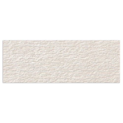azulejo de pasta blanca imitación cemento Grunge Stripes Beige 32x90 Mate Rec