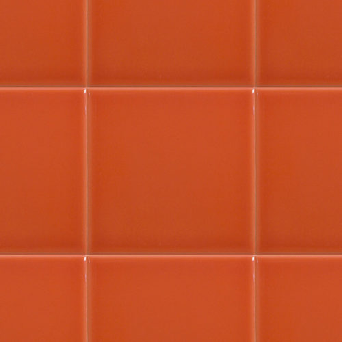 azulejos cocinas Liso 10x10 Burnt Orange Brillo