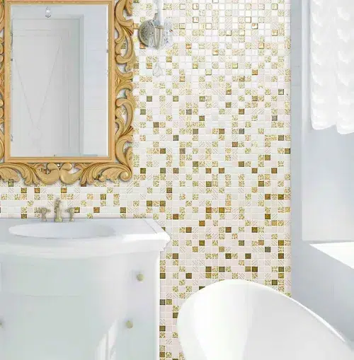 Mosaico Palace Oro 31.6X31.6 (2.5X2.5) Brillo para pared