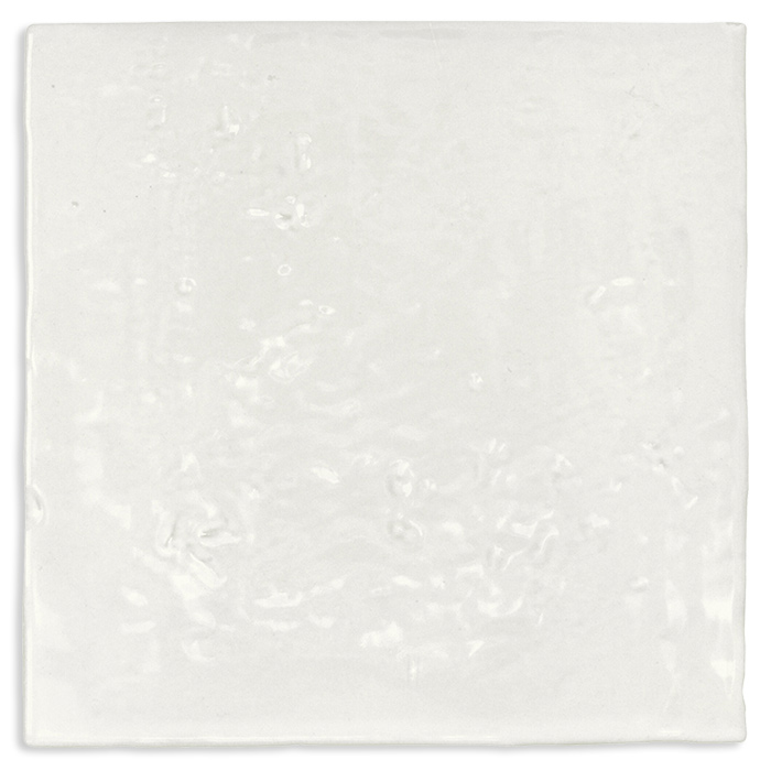 azulejo rustico Nador White 13.2x13.2 Brillo