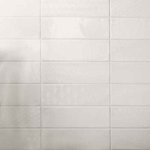Azulejo blanco metro OPAL DECOR WHITE 7.5X30 BRILLO