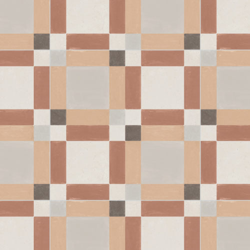 Baldosa hidráulica Patterns Sand Square 22.3x22.3 Mate