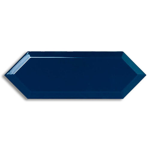 azulejo tipo metro Picket Beveled Navy 10x30 Brillo