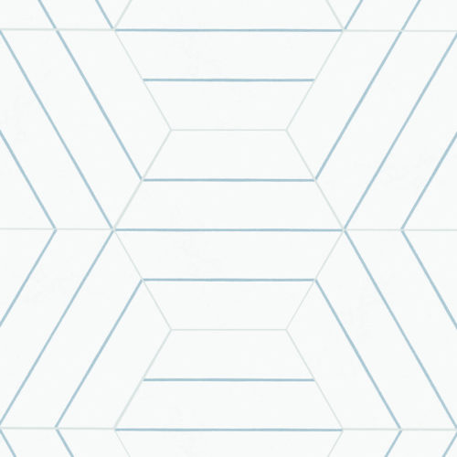 Hidráulico hexagonal azul claro Porto Savona Aqua colocación