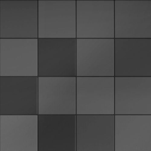 Baldosa de formato pequeño de color Gris. Azulejo Rubik Anthracite 12.3x12.3 Mate