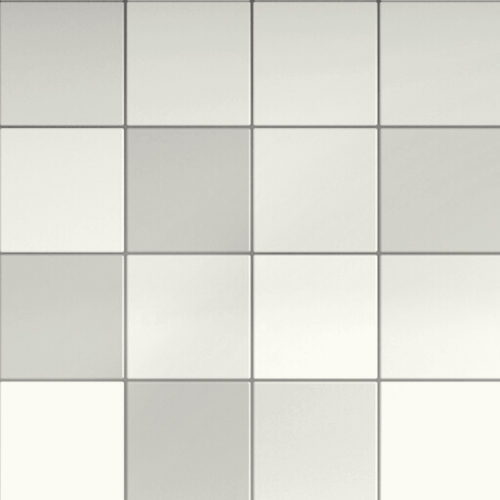 Baldosa de formato pequeño de color Blanco. Azulejo Rubik White 12.3x12.3 Mate