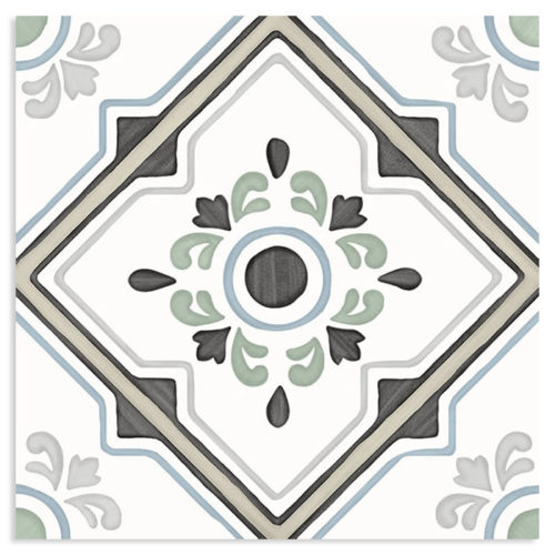 azulejo cocinas hidraulico Tanger Sand Bloom 12.3x12.3 Mate