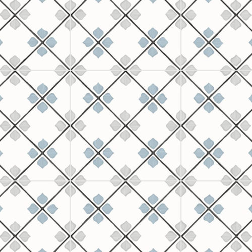 Tanger Silver Rhomb 12.3x12.3 Mate - Azulejos Hidráulicos - Azulejo de la Serie - Tanger