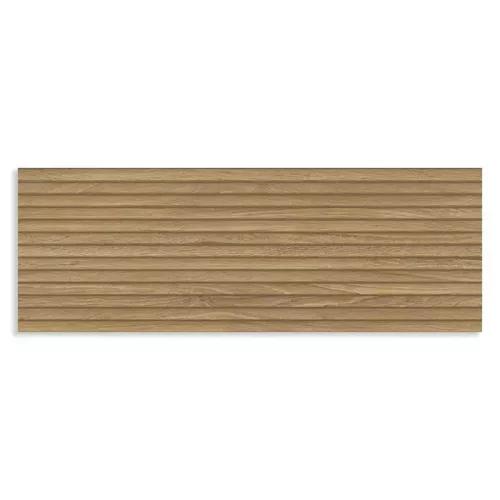 Baldosa efecto madera con relieve Verbier Wall Honey Decor 33.3x100